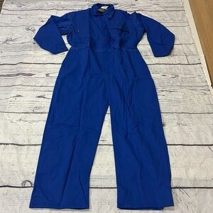 Workrite Benchmark The FR Fire Resistant Coveralls Royal Blue Men Size 50 0R.